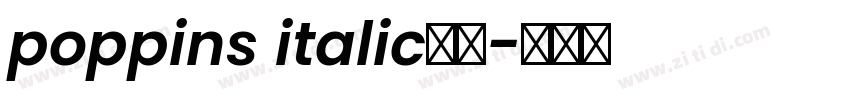 poppins italic字体字体转换